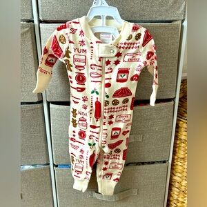 Hanna Andersson NWOT pajamas 0-3m Christmas baking pattern